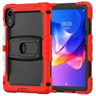 For Xiaomi Redmi Pad 2 11 2025 Silicone Hydric PC Tablet Case with Shoulder Strap & Holder(Red) - 2