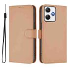 For Xiaomi Poco M6 Pro 5G Skin Feel Solid Color Leather Phone Case with Lanyard(Nude) - 2