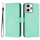 For Xiaomi Poco M6 Pro 5G Skin Feel Solid Color Leather Phone Case with Lanyard(Mint Green) - 2