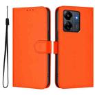 For Xiaomi Poco C6 Global / M6 5G Global Skin Feel Solid Color Leather Phone Case with Lanyard(Orange) - 2