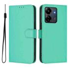 For Xiaomi Poco C6 Global / M6 5G Global Skin Feel Solid Color Leather Phone Case with Lanyard(Green) - 2