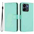 For Xiaomi Poco C6 Global / M6 5G Global Skin Feel Solid Color Leather Phone Case with Lanyard(Mint Green) - 2