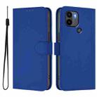For Xiaomi Poco C50 4G / C51 Skin Feel Solid Color Leather Phone Case with Lanyard(Dark Blue) - 2