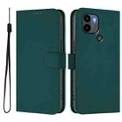 For Xiaomi Poco C50 4G / C51 Skin Feel Solid Color Leather Phone Case with Lanyard(Dark Green) - 2