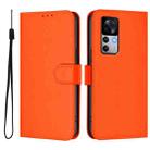 For Xiaomi 12T / 12T Pro Skin Feel Solid Color Leather Phone Case with Lanyard(Orange) - 2