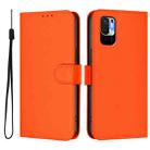 For Xiaomi Poco M3 Pro Skin Feel Solid Color Leather Phone Case with Lanyard(Orange) - 2