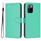 For Xiaomi Poco X3 GT Skin Feel Solid Color Leather Phone Case with Lanyard(Green) - 2