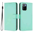 For Xiaomi Poco X3 GT Skin Feel Solid Color Leather Phone Case with Lanyard(Mint Green) - 2