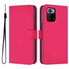 For Xiaomi Poco X3 GT Skin Feel Solid Color Leather Phone Case with Lanyard(Rose Red) - 2