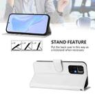 For Xiaomi Poco M4 Pro 5G Skin Feel Solid Color Leather Phone Case with Lanyard(White) - 3