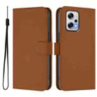 For Xiaomi Poco X4 GT 5G Skin Feel Solid Color Leather Phone Case with Lanyard(Brown) - 2