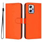 For Xiaomi Poco X4 GT 5G Skin Feel Solid Color Leather Phone Case with Lanyard(Orange) - 2