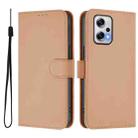 For Xiaomi Poco X4 GT 5G Skin Feel Solid Color Leather Phone Case with Lanyard(Nude) - 2