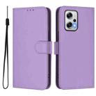 For Xiaomi Poco X4 GT 5G Skin Feel Solid Color Leather Phone Case with Lanyard(Lavender Purple) - 2