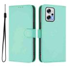 For Xiaomi Poco X4 GT 5G Skin Feel Solid Color Leather Phone Case with Lanyard(Mint Green) - 2