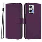 For Xiaomi Poco X4 GT 5G Skin Feel Solid Color Leather Phone Case with Lanyard(Violet) - 2