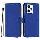 For Xiaomi Poco X5 Pro Skin Feel Solid Color Leather Phone Case with Lanyard(Dark Blue) - 2