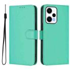 For Xiaomi Poco F5 Skin Feel Solid Color Leather Phone Case with Lanyard(Green) - 2