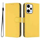 For Xiaomi Poco F5 Skin Feel Solid Color Leather Phone Case with Lanyard(Lemon Yellow) - 2