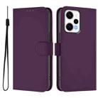 For Xiaomi Poco F5 Skin Feel Solid Color Leather Phone Case with Lanyard(Violet) - 2