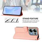 For Xiaomi Poco M6 Pro 4G Skin Feel Solid Color Leather Phone Case with Lanyard(Pink) - 3