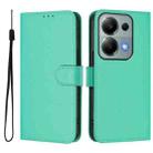 For Xiaomi Poco M6 Pro 4G Skin Feel Solid Color Leather Phone Case with Lanyard(Green) - 2