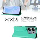 For Xiaomi Poco M6 Pro 4G Skin Feel Solid Color Leather Phone Case with Lanyard(Green) - 3