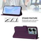 For Xiaomi Poco M6 Pro 4G Skin Feel Solid Color Leather Phone Case with Lanyard(Violet) - 3