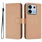 For Xiaomi Poco X6 5G Global Skin Feel Solid Color Leather Phone Case with Lanyard(Nude) - 2