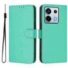 For Xiaomi Poco X6 5G Global Skin Feel Solid Color Leather Phone Case with Lanyard(Green) - 2