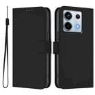 For Xiaomi Poco X6 5G Global Skin Feel Solid Color Leather Phone Case with Lanyard(Black) - 2