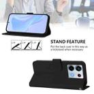 For Xiaomi Poco X6 5G Global Skin Feel Solid Color Leather Phone Case with Lanyard(Black) - 3