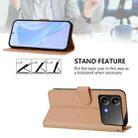 For Xiaomi Poco X6 Neo 5G Global Skin Feel Solid Color Leather Phone Case with Lanyard(Nude) - 3