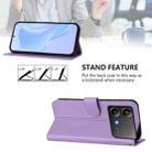 For Xiaomi Poco X6 Neo 5G Global Skin Feel Solid Color Leather Phone Case with Lanyard(Lavender Purple) - 3