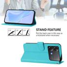 For Xiaomi Poco X6 Neo 5G Global Skin Feel Solid Color Leather Phone Case with Lanyard(Lake Blue) - 3