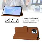 For Xiaomi Mi 11 Lite 5G Skin Feel Solid Color Leather Phone Case with Lanyard(Brown) - 3