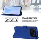 For Xiaomi Mi 11 Ultra Skin Feel Solid Color Leather Phone Case with Lanyard(Dark Blue) - 3