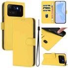 For Xiaomi Mi 11 Ultra Skin Feel Solid Color Leather Phone Case with Lanyard(Lemon Yellow) - 1
