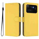 For Xiaomi Mi 11 Ultra Skin Feel Solid Color Leather Phone Case with Lanyard(Lemon Yellow) - 2