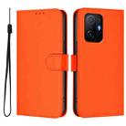 For Xiaomi 11T / 11T Pro Skin Feel Solid Color Leather Phone Case with Lanyard(Orange) - 2