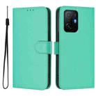 For Xiaomi 11T / 11T Pro Skin Feel Solid Color Leather Phone Case with Lanyard(Green) - 2
