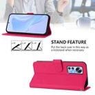 For Xiaomi 12 5G / 12S 5G / 12X 5G Skin Feel Solid Color Leather Phone Case with Lanyard(Rose Red) - 3