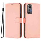 For Xiaomi 12 Lite Skin Feel Solid Color Leather Phone Case with Lanyard(Pink) - 2