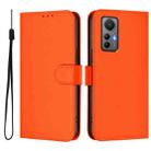 For Xiaomi 12 Lite Skin Feel Solid Color Leather Phone Case with Lanyard(Orange) - 2