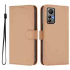 For Xiaomi 12 Lite Skin Feel Solid Color Leather Phone Case with Lanyard(Nude) - 2