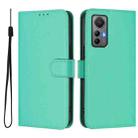 For Xiaomi 12 Lite Skin Feel Solid Color Leather Phone Case with Lanyard(Green) - 2