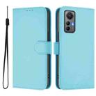 For Xiaomi 12 Lite Skin Feel Solid Color Leather Phone Case with Lanyard(Sky Blue) - 2