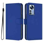 For Xiaomi 12S Pro / 12 Pro Skin Feel Solid Color Leather Phone Case with Lanyard(Dark Blue) - 2