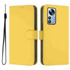 For Xiaomi 12S Pro / 12 Pro Skin Feel Solid Color Leather Phone Case with Lanyard(Lemon Yellow) - 2