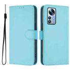 For Xiaomi 12S Pro / 12 Pro Skin Feel Solid Color Leather Phone Case with Lanyard(Sky Blue) - 2